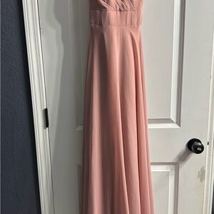 Azazie Elegant Pink chiffonEvening Gown